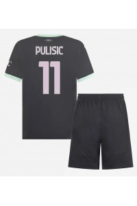 AC Milan Christian Pulisic #11 Jalkapallovaatteet Lasten Kolmas peliasu 2024-25 Lyhythihainen (+ Lyhyet housut)